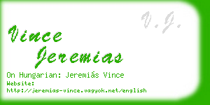 vince jeremias business card